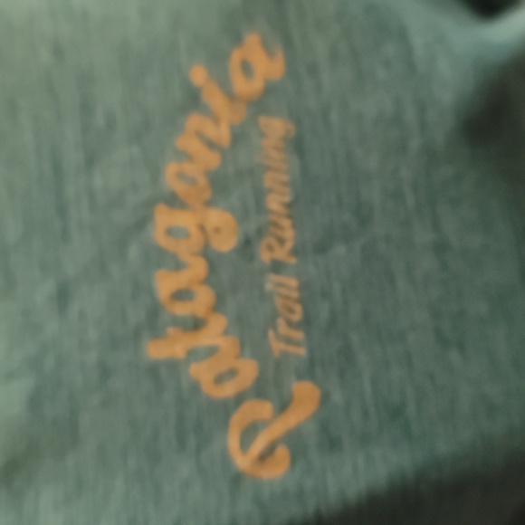 Patagonia trail running teal green short sleeve t-shirt large shirt - Picture 4 of 5